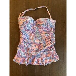 Lilly Pulitzer Women's Carmen Tankini Top Size 6, Ruffled, Excellent